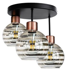BERGE LED okrúhle stropné svietidlo 3xE27 GLASS BALL
