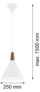 Argon 8630 - Luster na lanku KEGEL 1xE27/15W/230V biela