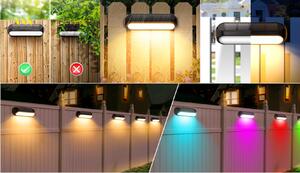 ECOLIGHT LED RGB + WW solárna záhradná lampa IP65