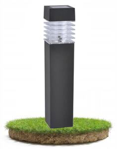 BERGE LED solárna záhradná lampa čierna - 40 cm