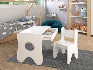 Vulpi Detská stolička so stolíkom Simply Farba: biela