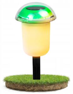 BERGE LED RGB hríbová solárna lampa
