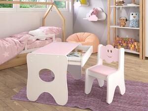 Vulpi Detská stolička so stolíkom Obláčik Farba: ružová