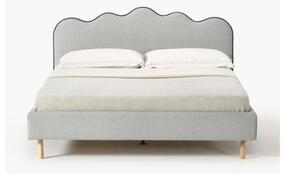 Čalúnená posteľ s vlneným čelom Romy