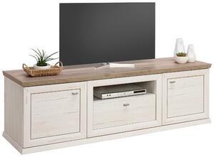NÍZKA KOMODA, sivá, biela, 180/56/50 cm Hom`in - TV nábytok