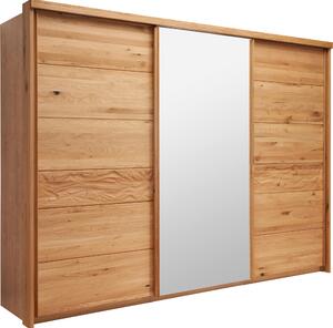 SKRIŇA SO ZRKADLOM, divoký dub, farba duba, 285/216/70 cm Linea Natura - Skrine