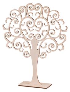ČistéDrevo Drevený okrúhly stromček na šperky