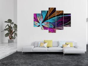 Obraz - Abstrakcia, kvetina (150x105 cm)