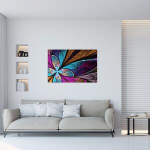 Obraz - Abstrakcia, kvetina (90x60 cm)