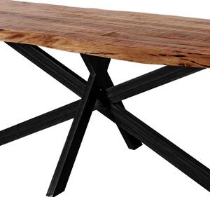 Jedálenský stôl GURU FOREST akácia/kov, 180x90 cm