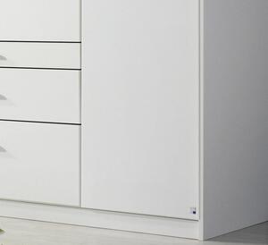 Šatníková skriňa Hildesheim, 181 cm, biela/biela