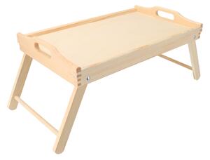 ČistéDřevo Drevený servírovací stolík do postele 50x30 cm - nelakovaný
