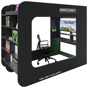 VYVÝŠENÁ POSTEĽ 120/200 cm, čierna Minecraft - Detské izby