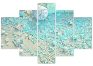 Obraz - Prímorská atmosféra v tyrkysových odtieňoch (150x105 cm)