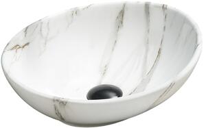 Mexen Elza umývadlo, 40x33 cm, biely kameň, 21014093