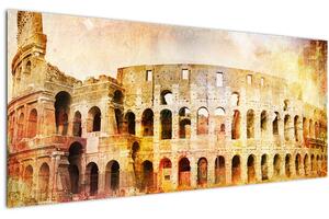 Obraz - Digitálna maľba, koloseum, Rím, Taliansko (120x50 cm)