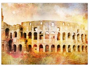 Obraz - Digitálna maľba, koloseum, Rím, Taliansko (70x50 cm)