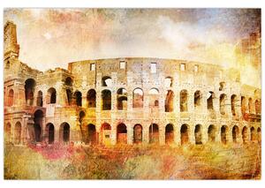 Obraz - Digitálna maľba, koloseum, Rím, Taliansko (90x60 cm)