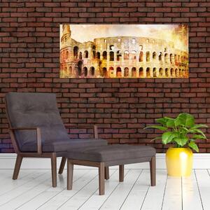 Obraz - Digitálna maľba, koloseum, Rím, Taliansko (120x50 cm)