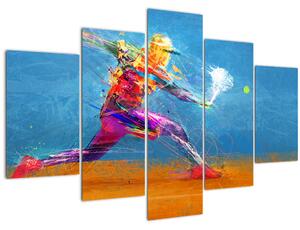 Obraz - Maľovaný tenista (150x105 cm)