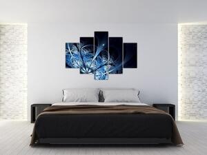 Obraz tmavomodrého kvetu (150x105 cm)
