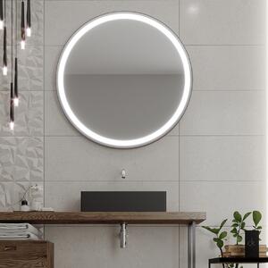 Okrúhle zrkadlo do kúpeľne s LED osvetlením C1 premium