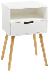 NOČNÝ STOLÍK, borovica, prírodná farba, biela, 40/63,5/30 cm Xora - Nočné stolíky