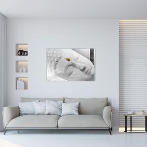 Obraz - Biely Budha (90x60 cm)