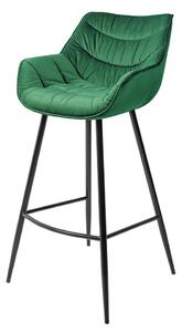 Dizajnová barová stolička Kiara smaragdový zamat