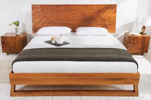 Dizajnová posteľ Shayla 180 x 200 cm hnedé mango
