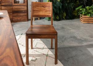 MONTREAL Jedálenská stolička drevená - plné operadlo, hnedá, palisander