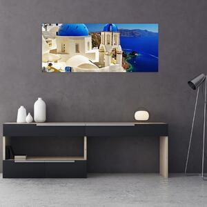 Obraz - Santorini, Grécko (120x50 cm)