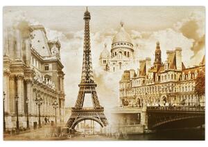 Obraz - Parížske pamiatky (90x60 cm)