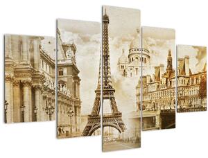Obraz - Parížske pamiatky (150x105 cm)