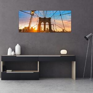Obraz - Brooklynský most, Manhattan, New York (120x50 cm)
