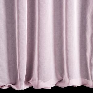Ružová záclona na páske ALMINA s brmbolcami 140x270 cm