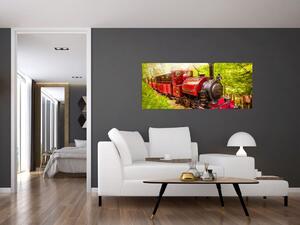 Obraz parného vlaku (120x50 cm)