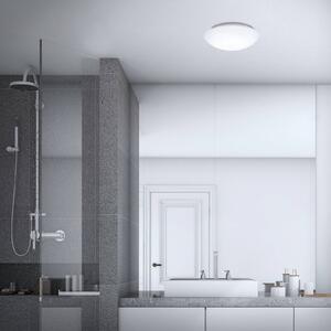 LED senzorové stropné svietidlo Elipso IP44 4 000K Ø28cm, Biela / opálová, Kúpeľňa, Plast, Moderný, Závesné svietidlo