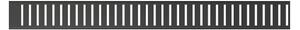 Alcadrain Rošty - Rošt na líniový sprchový žľab 1050 mm, matná čierna PURE-1050BLACK