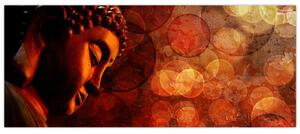 Obraz - Budha v červených tónoch (120x50 cm)