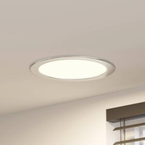 Prios LED vstavané svietidlo Cadance, strieborné, 24cm, 10ks, stmievateľné