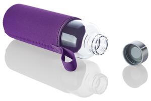 ERNESTO Sklená fľaša s neoprénovým poťahom (fialová) (100350654)