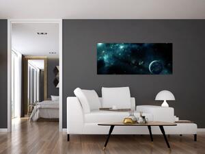 Obraz - Život vo vesmíre (120x50 cm)