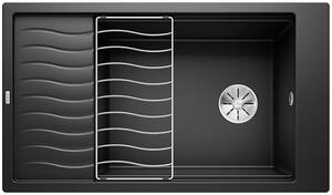 Blanco Elon XL 8 S čierna + nerezová odkvapkávacia nerezová mriezka (+ darček batéria ROSAN)
