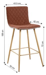Barová stolička, svetlohnedá/hnedá/buk, TORANA