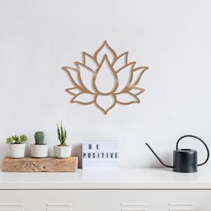 Hanah Home Nástenná kovová dekorácia Lotus 50x43 cm meď