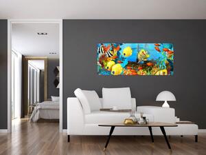 Obraz - Farebný koralový útes (120x50 cm)