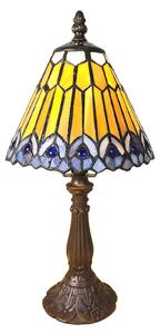 Stolová lampa 5LL-6110 v štýle Tiffany, hnedá