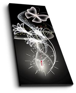 Hanah Home Obrazové nástenné hodiny Motýľ 30x70 cm viacfarebné