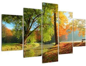 Obraz - Pokojná jesenná krajina (150x105 cm)